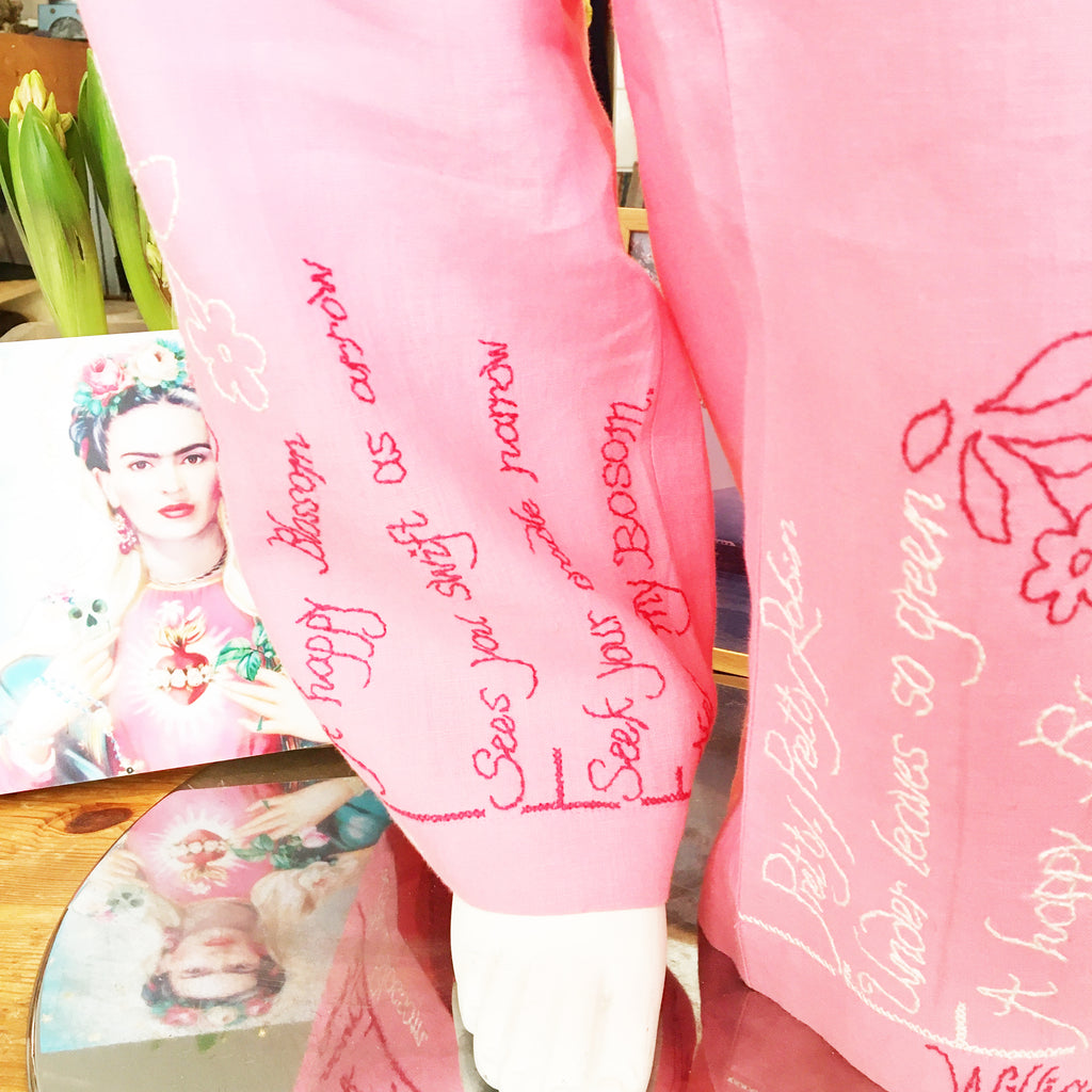 Roze, Linnen pantalon, merk 'I wear Poetry'