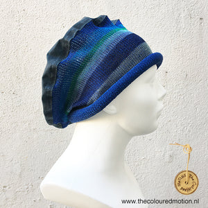 Blauw | Baret met waterafstotende bovenkant