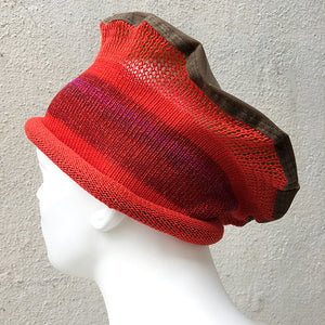 Rood |  Baret met waterafstotende bovenkant