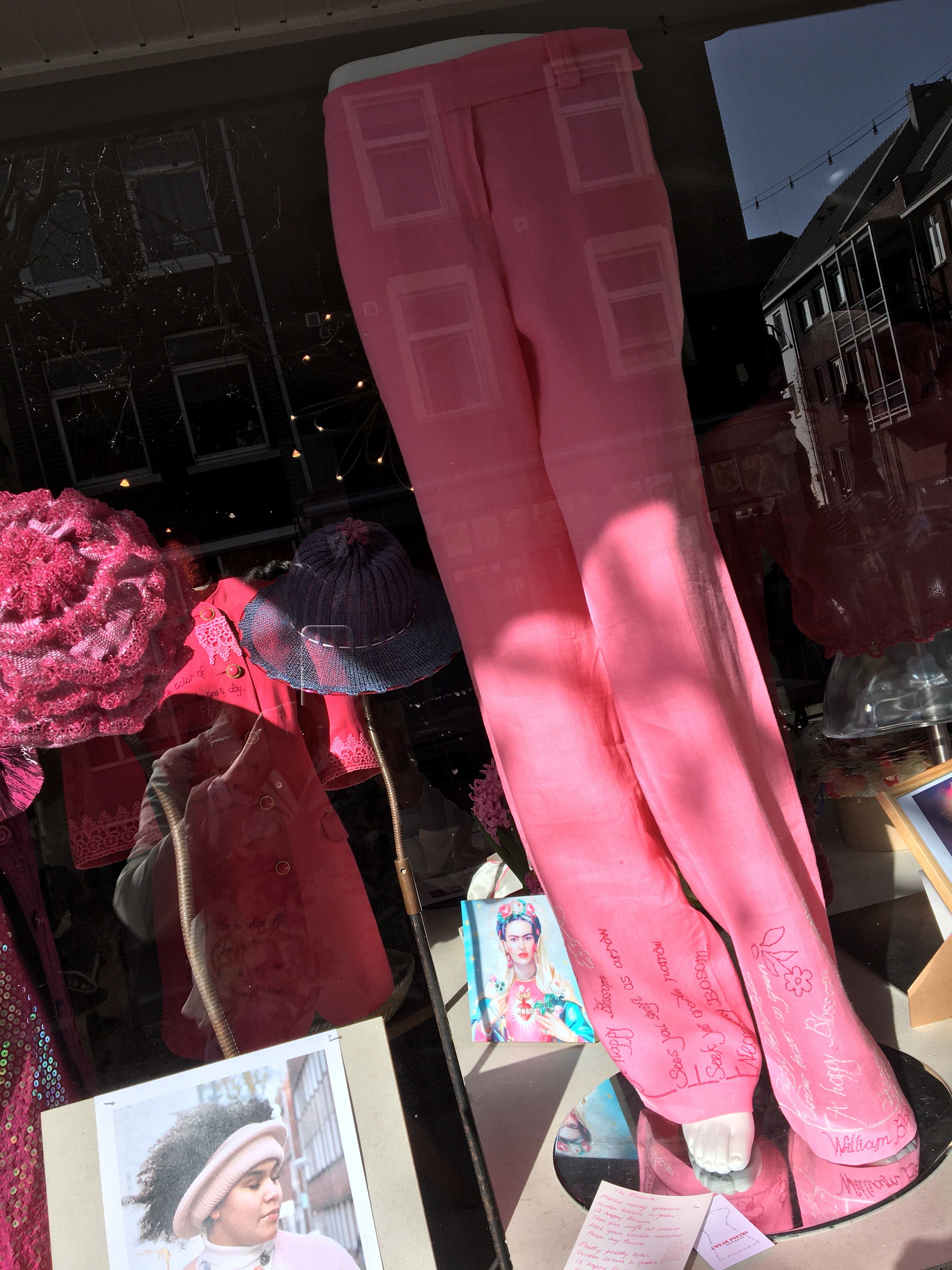 Roze, Linnen pantalon, merk 'I wear Poetry'