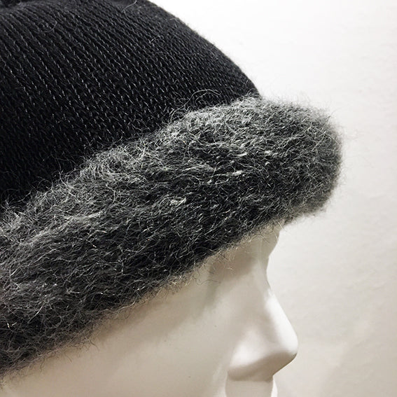 Zwart, Oprolmuts, Soft&Silky